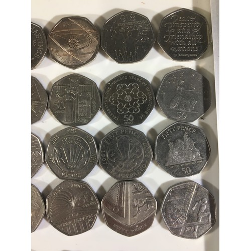 176 - Collection of Collectable 50p Coins x 54 to include Beatrix Potter, Sherlock Holmes, Olympics a 1924... 