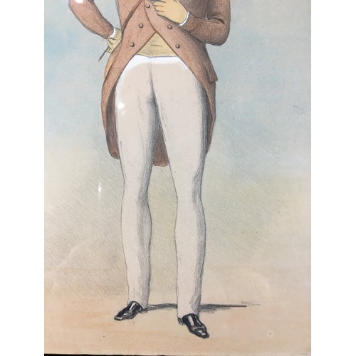 332 - Circa 1820 Pencil and Watercolour Full length Portrait of a Gentleman. Un-Signed Framed and Glazed.H... 