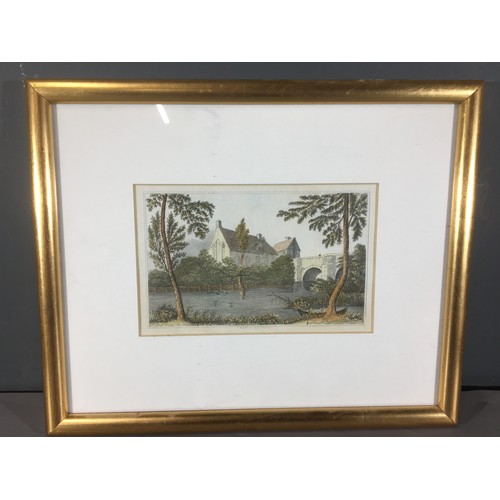 339 - 19th Century and Later Collection of 5 Artworks and Prints. Victorian Watercolour Village Horse and ... 