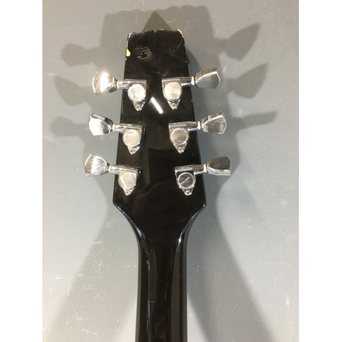 373 - Aria Electric Guitar, Black Cream and Gold. Comes with Carry Case.