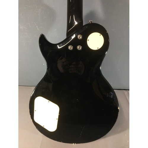 373 - Aria Electric Guitar, Black Cream and Gold. Comes with Carry Case.