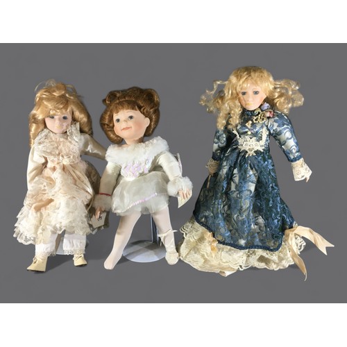 260 - Porcelain Dolls x 3 - Kathy Hippensteez 