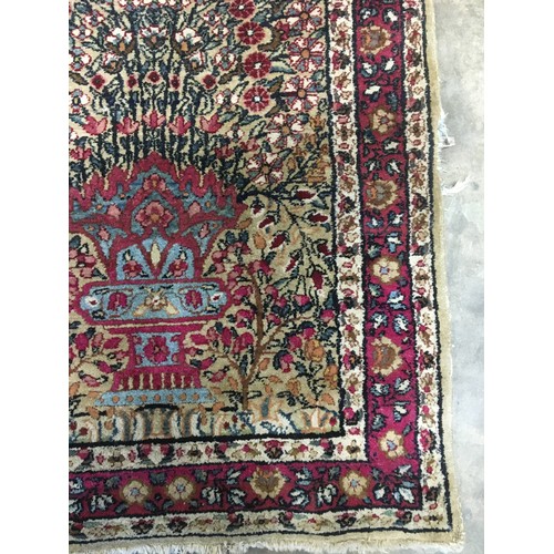 362 - Vintage Persian Vase and Flower Design Prayer Rug.