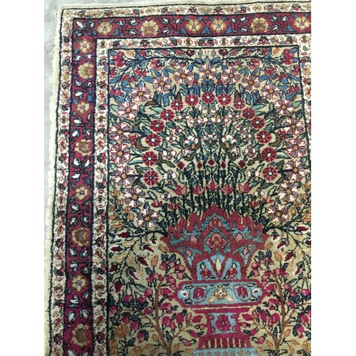 362 - Vintage Persian Vase and Flower Design Prayer Rug.