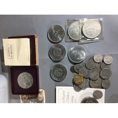 98 - Wide and Varied Coin and Notes Collection to include - Ancient Coins, Proof Set, Defense Medal With ... 