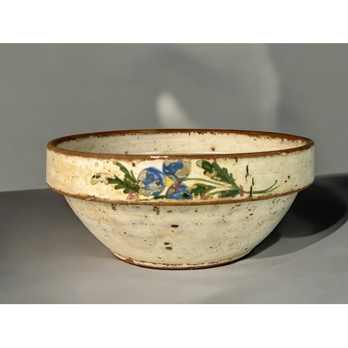 6 - Antique large Hungarian traditional 'Folk Art' mixing bowl.12 x 28cm