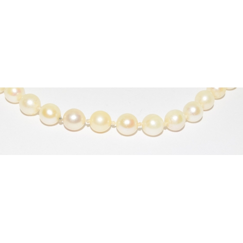 38 - Cultured Oyster Akoya Pearl necklace with a 9ct gold clasp together with a matching Bracelet