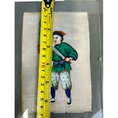 36 - A collection of five Chinese watercolours on Pith.Qing dynasty, 18th/19th century.Depicting Emperor ... 