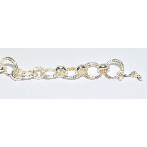 19 - Beautiful Links of London diamond cut 925 silver bracelet