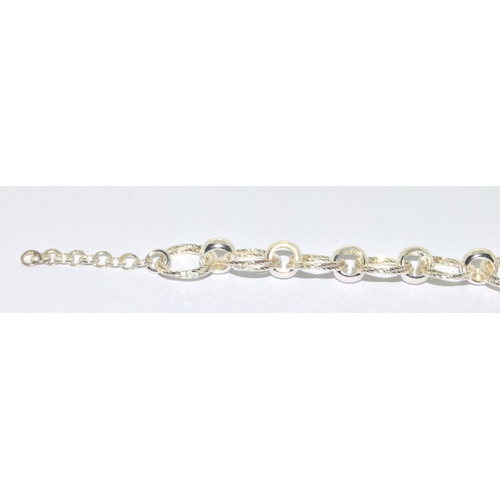 19 - Beautiful Links of London diamond cut 925 silver bracelet