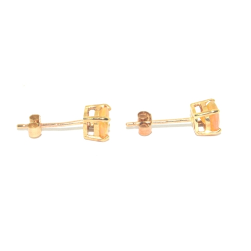 268 - 9ct gold Opal stud earrings on 9ct gold posts