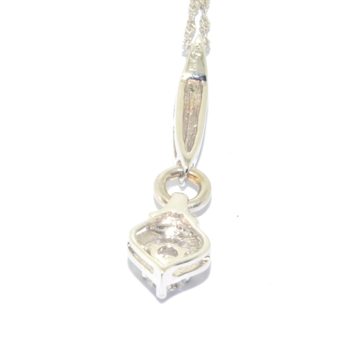 308 - 18ct white gold Diamond solitaire of 0.20cts pendant necklace on a 18ct white gold 40cm chain