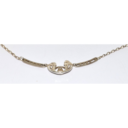 62 - Mackintosh 925 silver Scottish Rose necklace