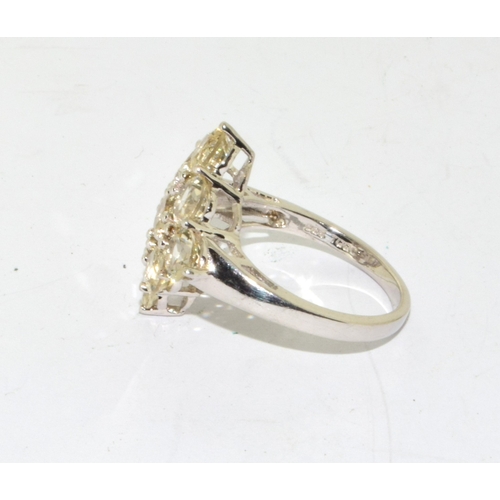 67 - Large TGGC Citrine 925 silver ring size Q