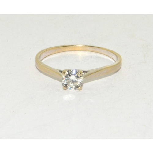 245 - 18ct white gold ladies Diamond brilliant cut solitaire ring of approx 0.25ct size N