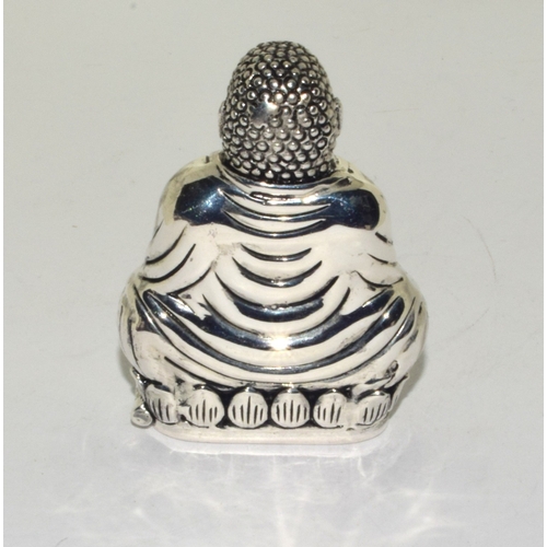 288 - Silver plated vesta case in the form of Buddha