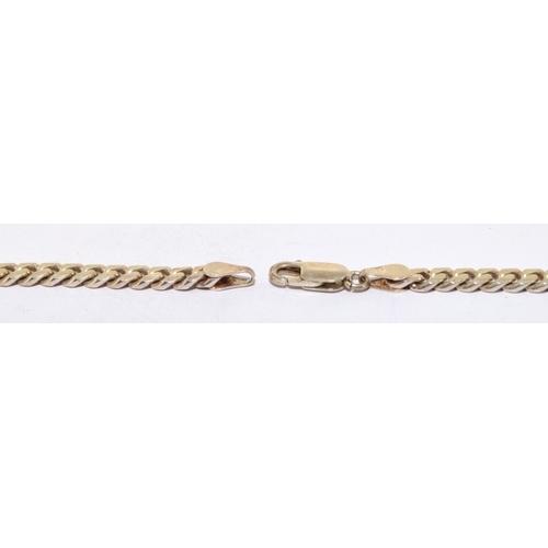 17 - 925 silver flat link chain with lobster claw clasp 52cm long 32 grams 