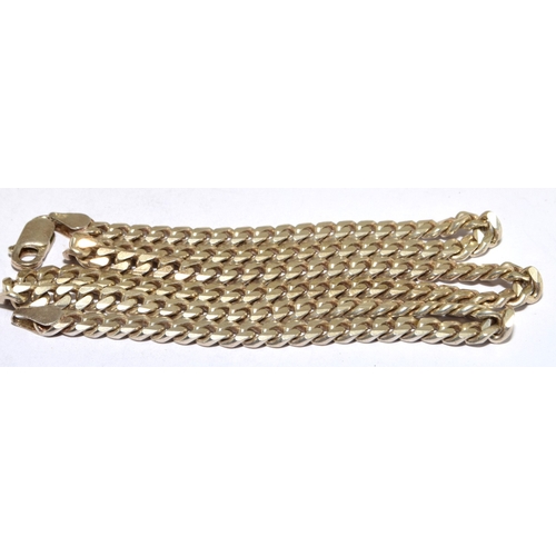 17 - 925 silver flat link chain with lobster claw clasp 52cm long 32 grams 