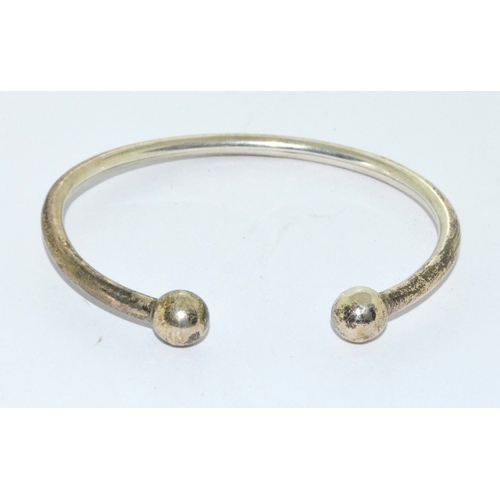 37 - 925 silver cuff bangle 