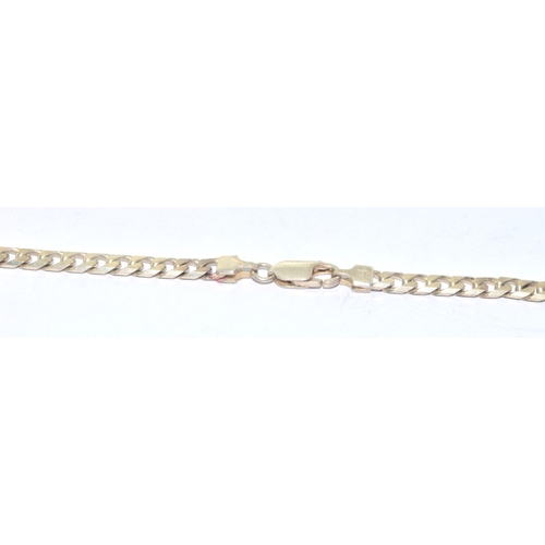 7 - 925 silver flat link neck chain with lobster claw clasp 25 grams and 48cm long