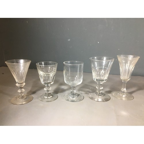 93 - Collection of 19thC Drinking Glasses including Rummers, Illusion Toasting/Speakers Glass and a Finel... 