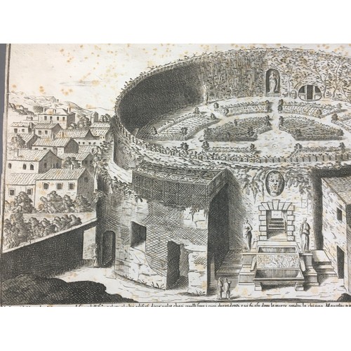 318 - C.1580 Etienne Duperac, “Mausoleum de Augustus” Hand Engraving.