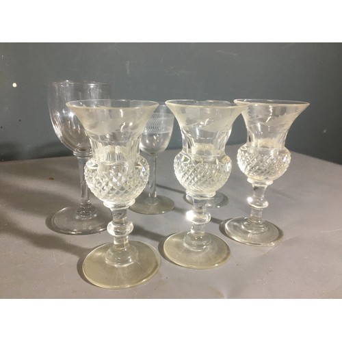 388 - 19th Century and Later Glass to include Decanters, Rummers, Apperetif Glasses, Thistle Glasses etc..... 