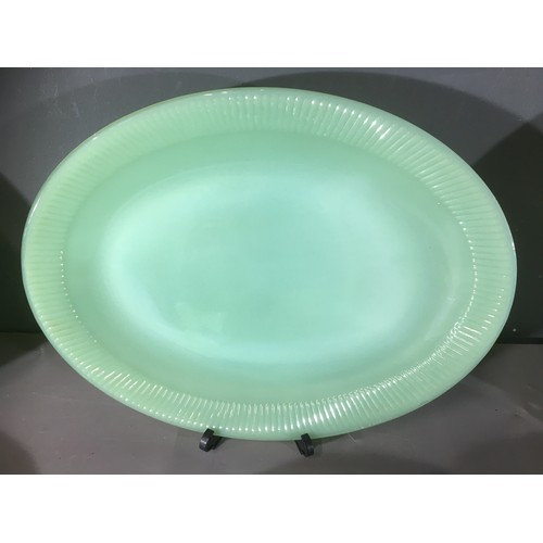 120 - Vintage Fire King Jadeite Glass Dinner/Tea Service Comprising of 6 Large Plates, 6 Sandwich Plates, ... 