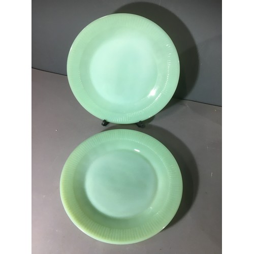 120 - Vintage Fire King Jadeite Glass Dinner/Tea Service Comprising of 6 Large Plates, 6 Sandwich Plates, ... 