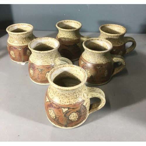 123 - Large Collection of Kitchen Related Studio Pottery in the Denby Style. Possibly by Tom Agnew.