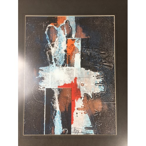 262 - Lazlo Dus Born July 14, 1939 · Zalaegerszeg, Hungary. Abstract Lithograph Signed.43cm x 36cm