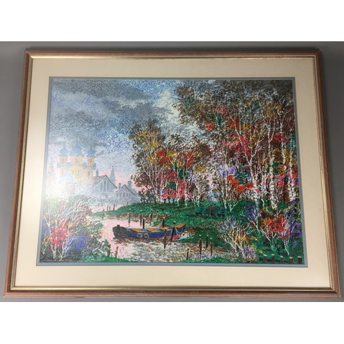 263 - Anantole Krasnyansky Ukranian Artist 1930 - 2023 - Large Ltd Edition Signed Artist Proof. City/River... 