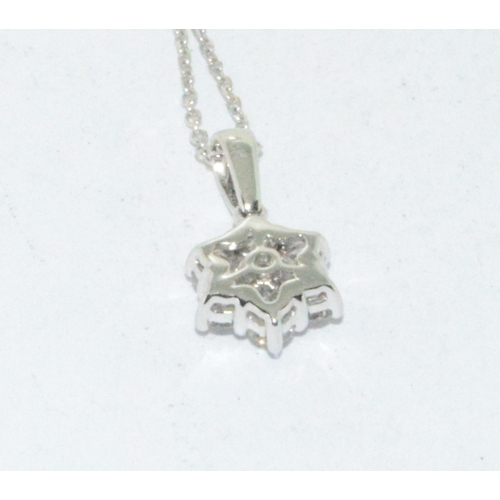 215 - 18ct white gold Diamond pendant necklace of approx 60 points 