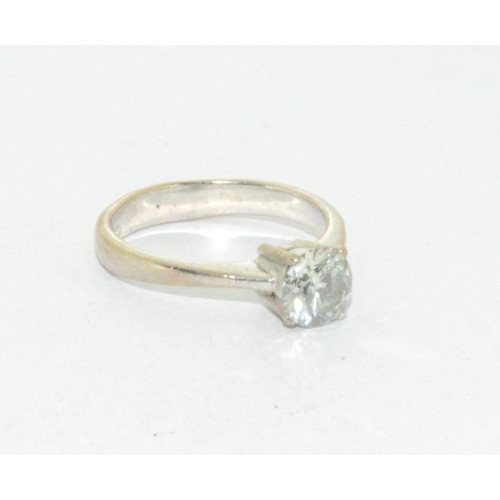 220 - 18ct white gold Diamond solitaire of approx 80 points size K