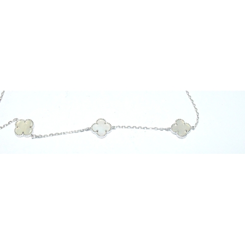 30 - Silver Van Cleefs and Arpels style necklace 