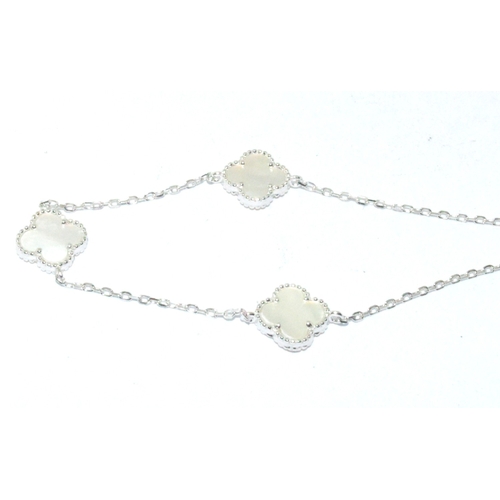 30 - Silver Van Cleefs and Arpels style necklace 