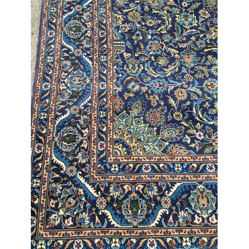 345 - Large Thick Pile Persian Rug, Blue Ground Room Size Rug having Floral and Vase Decoration Throughout... 