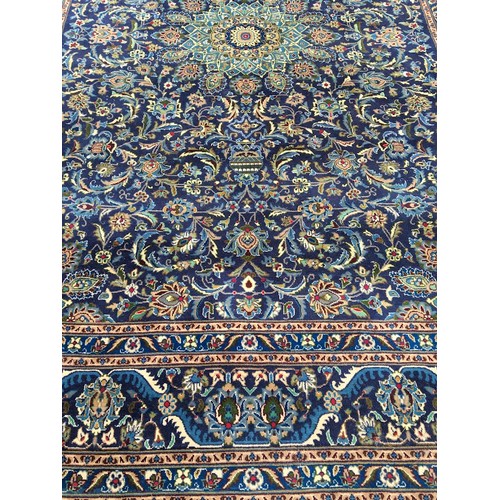 345 - Large Thick Pile Persian Rug, Blue Ground Room Size Rug having Floral and Vase Decoration Throughout... 