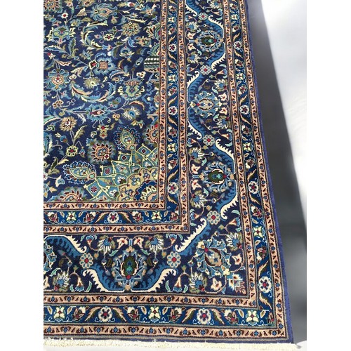 345 - Large Thick Pile Persian Rug, Blue Ground Room Size Rug having Floral and Vase Decoration Throughout... 