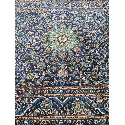 345 - Large Thick Pile Persian Rug, Blue Ground Room Size Rug having Floral and Vase Decoration Throughout... 