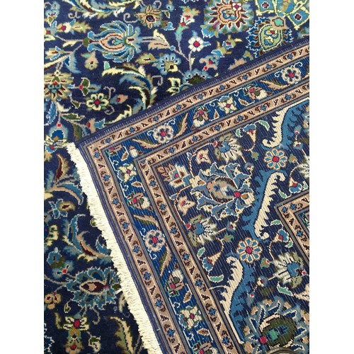 345 - Large Thick Pile Persian Rug, Blue Ground Room Size Rug having Floral and Vase Decoration Throughout... 