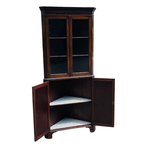 349 - Large Antique Corner CabinetH 196cm x W 80cm x D 53cm