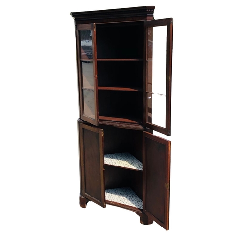 349 - Large Antique Corner CabinetH 196cm x W 80cm x D 53cm