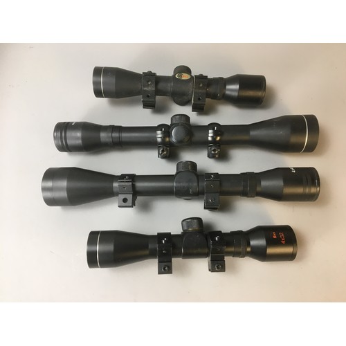 321 - 4 x Telescopic Rifle Sights - SMK 4 x 32 (x2) and 2 x 4 x 40 Scopes.