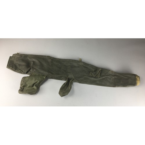 290 - 1954 Waxed Canvas Bren Gun Cover, 1960 Bren Gun Magazine Pouches, 1940? Lewis Gun Magazine Pouches w... 