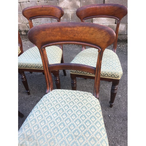 370 - Set of 6 Late Georgian Mahogany Bar Back Dining Chairs, Fully Restored and Upholstered in a Green It... 