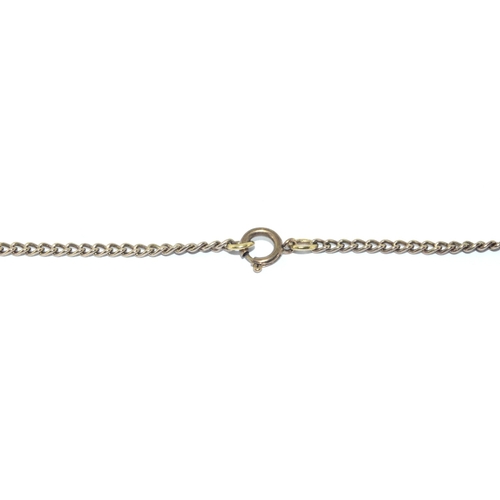 240 - 9ct gold 85cm long guard chain 12.5 grams a good clean example with secure clasp