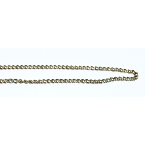 240 - 9ct gold 85cm long guard chain 12.5 grams a good clean example with secure clasp