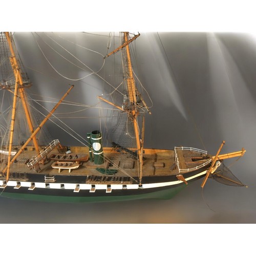 38 - 2 x Hand Built Large Ships. Vintage Junkar in Balsa or Similar Light Wood, and the Danish Frigate 