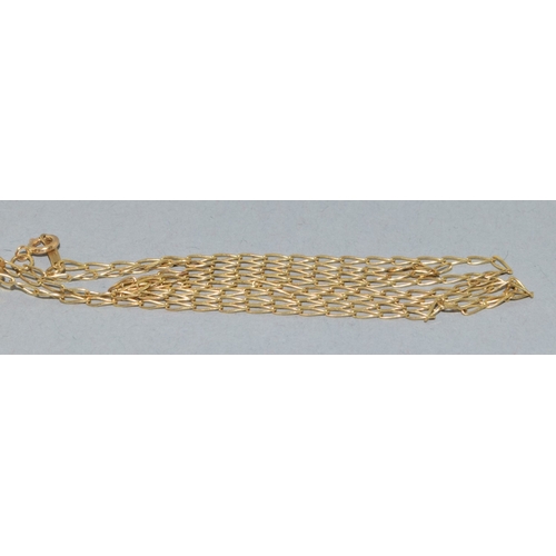 37 - 9ct gold Diamond cluster pendant necklace on a 9ct gold chain of 50cm long 3.8grams